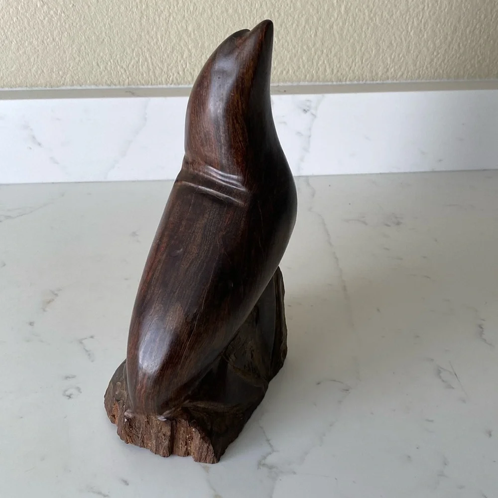 Vintage Ironwood Seal Statue